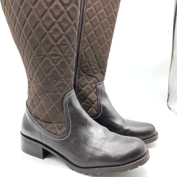 Talbots Brown Tamera Quilted Riding Boots - Picture 5 of 15